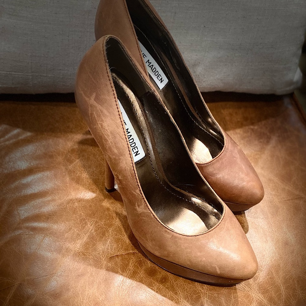 4 inch leather heels